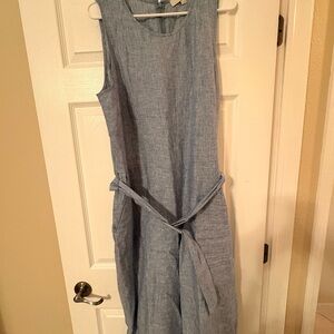 Loft Linen Blue Romper